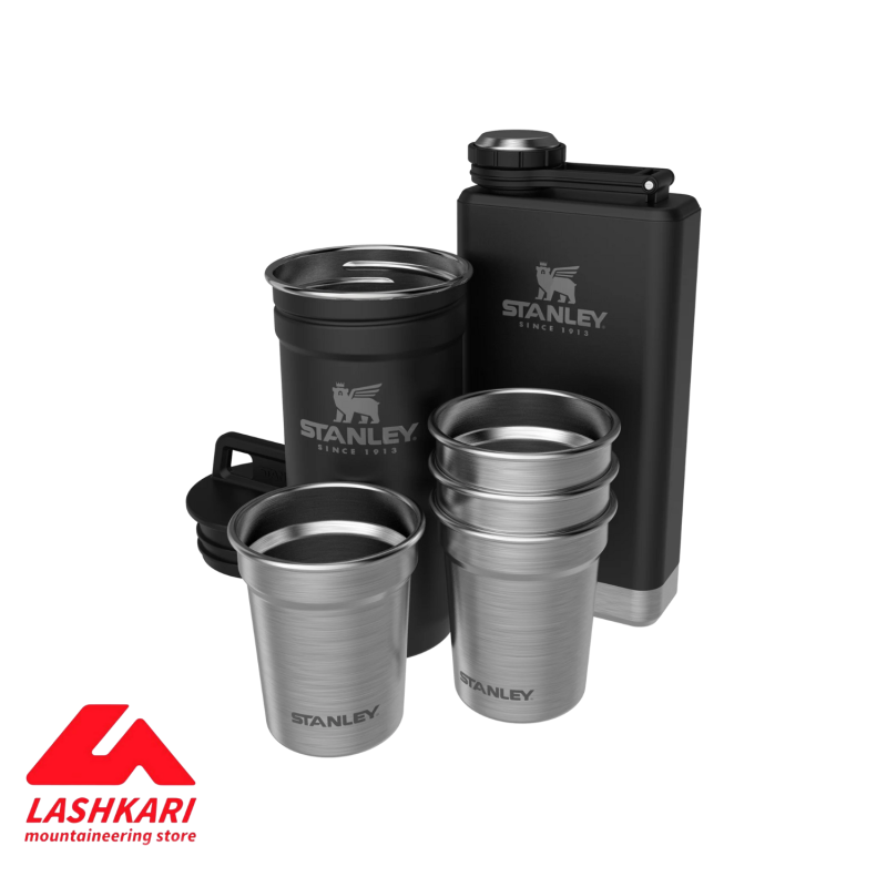 The Pre-Party Shot Glass + Flask Set